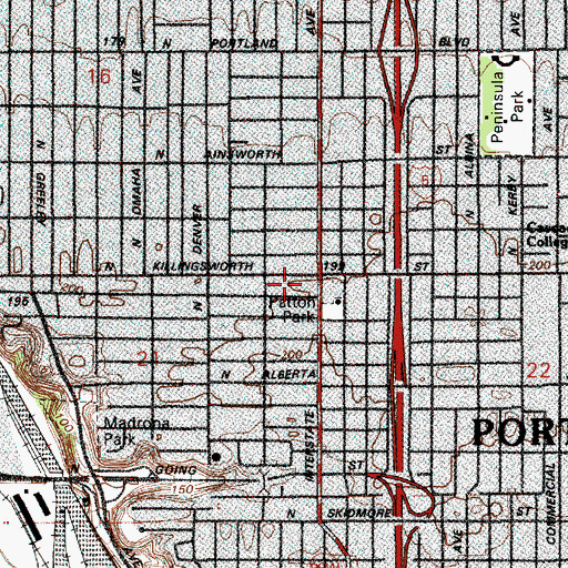 Topographic Map of King of Glory Ministries, OR