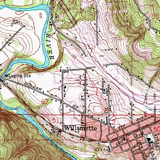 Topographic Map of Kingdom Hall of Jehovahs Witnesses, OR