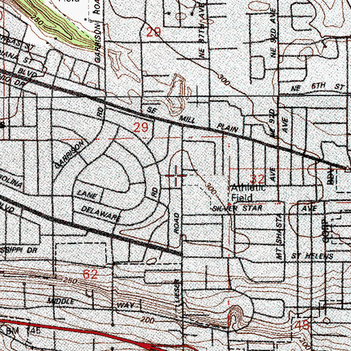 Topographic Map of Nierenberg Center, WA