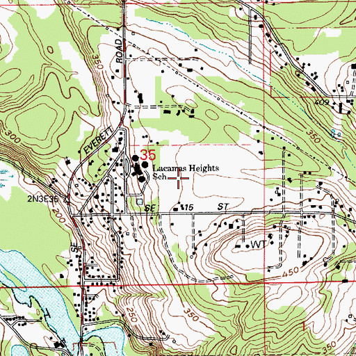 Topographic Map of Papermaker Preschool, WA