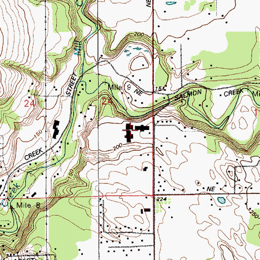 Topographic Map of Pleasant Valley Primary School, WA