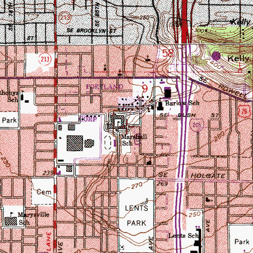Topographic Map of Renaissance Arts Academy, OR