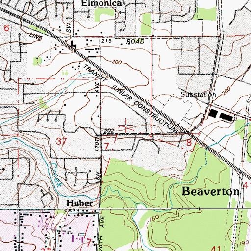 Topographic Map of School of Science and Technology, OR