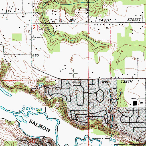 Topographic Map of Skyview High School, WA