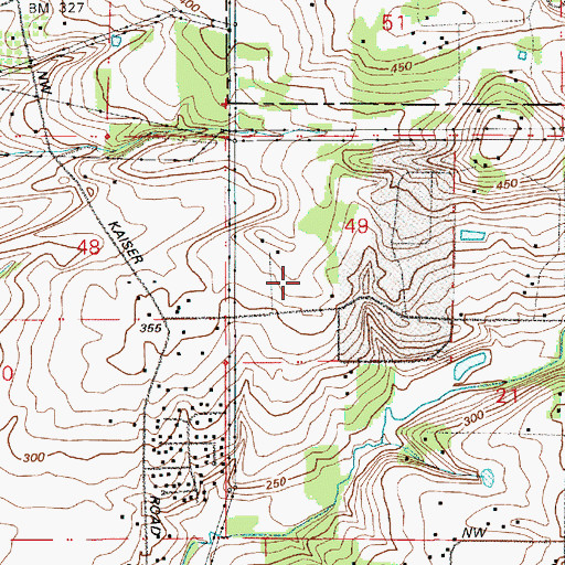 Topographic Map of Stoller Middle School, OR