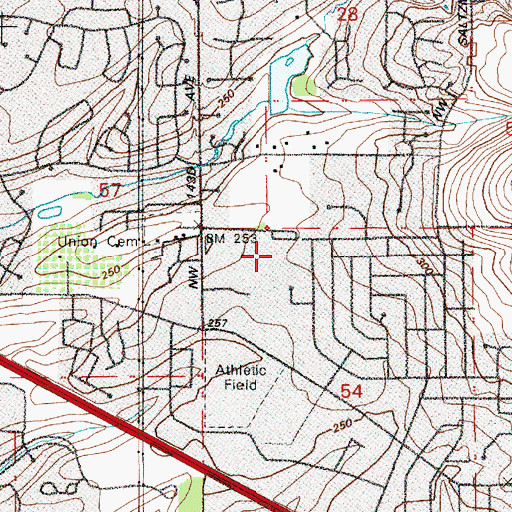 Topographic Map of Terra Linda Elementary School, OR