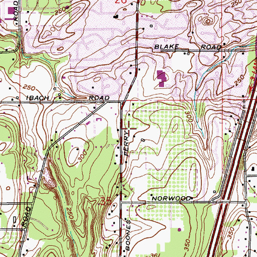 Topographic Map of Tualatin High School, OR