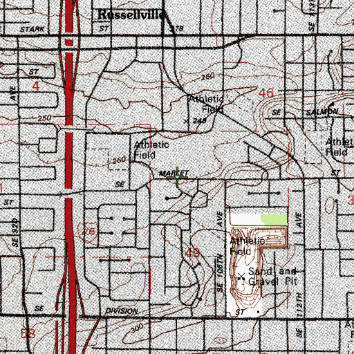 Topographic Map of Walla Walla College School of Nursing, OR