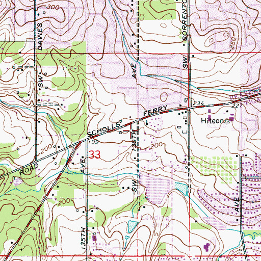 Topographic Map of Westgate Christian School, OR