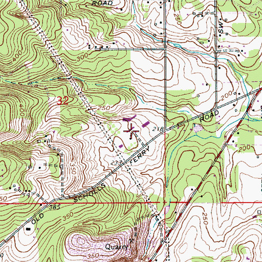 Topographic Map of Murray Scholls Town Center Shopping Center, OR