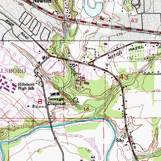 Topographic Map of Rock Creek Advanced Wastewater Treatment Facility, OR