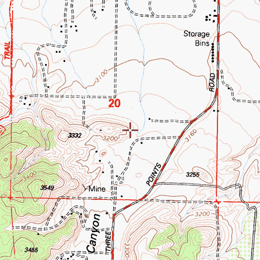 Topographic Map of Pine Canyon, CA