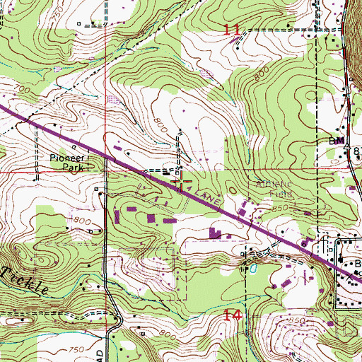 Topographic Map of Sandy Marketplace Shopping Center, OR