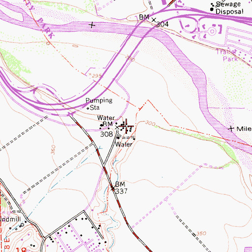 Topographic Map of Pine Canyon, CA