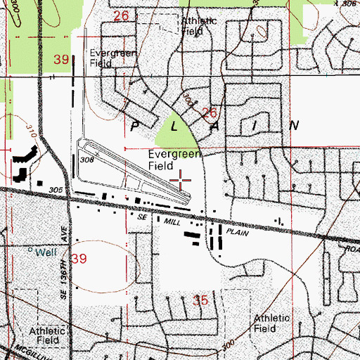 Topographic Map of Cascade Park Post Office, WA