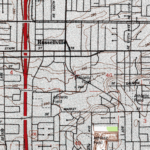 Topographic Map of Cherry Blossom Post Office, OR