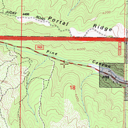 Topographic Map of Pine Canyon Ranger Station, CA