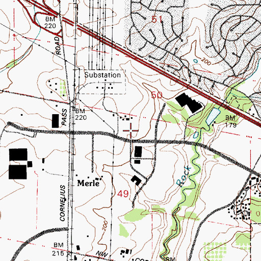 Topographic Map of Evergreen Post Office, OR