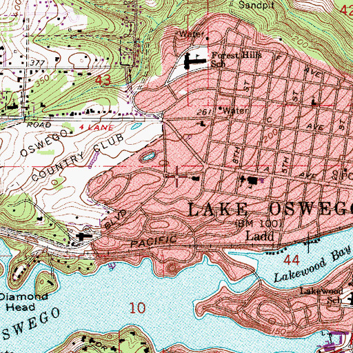 Topographic Map of Christ Church Episcopal Preschool, OR