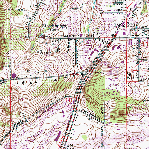 Topographic Map of Christ the King Lutheran Preschool, OR