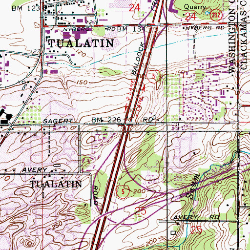 Topographic Map of Community Christian School, OR