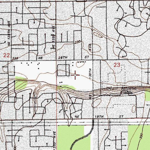 Topographic Map of Evergreen Internet Academy, WA