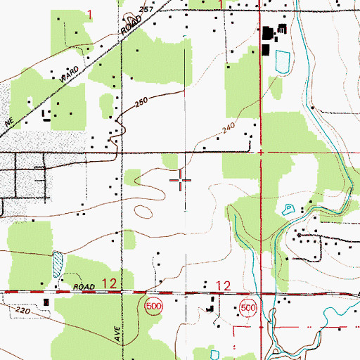 Topographic Map of Frontier Middle School, WA
