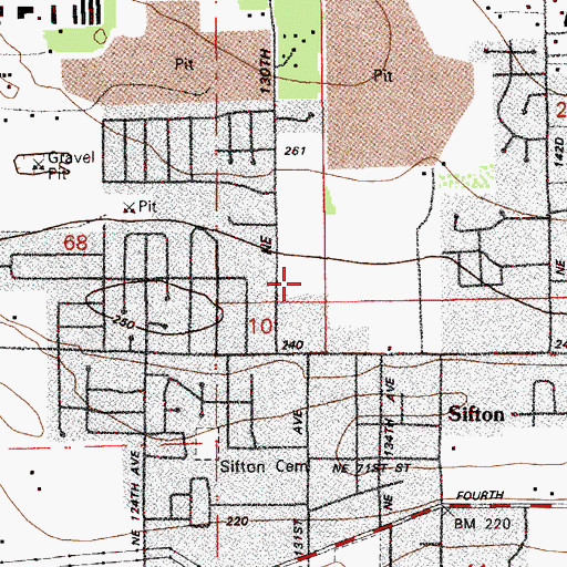 Topographic Map of Heritage High School, WA