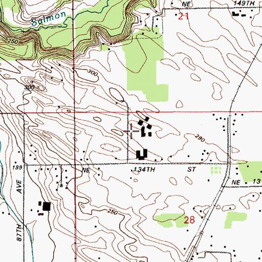 Topographic Map of Laurin Middle School, WA