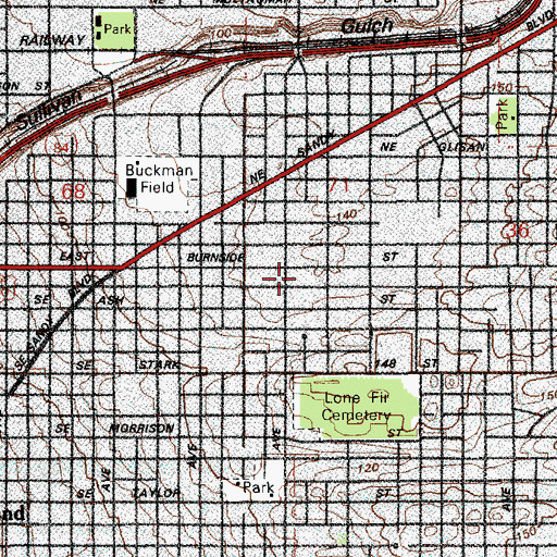 Topographic Map of Leadership and Entrepreneurship Public Charter High School, OR