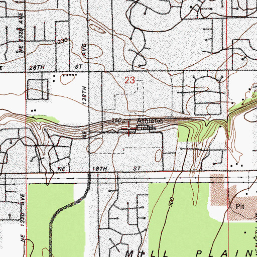 Topographic Map of Legacy High School, WA