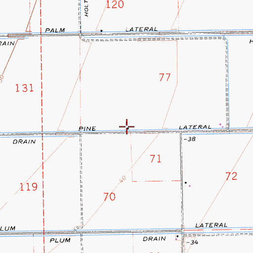 Topographic Map of Pine Lateral, CA