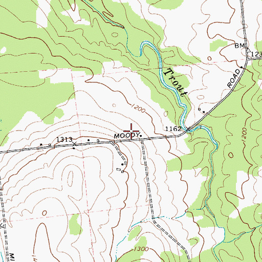 Topographic Map of Moody School (historical), NY
