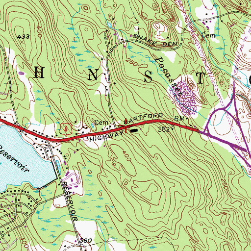 Topographic Map of Trinity Assembly of God Church, RI