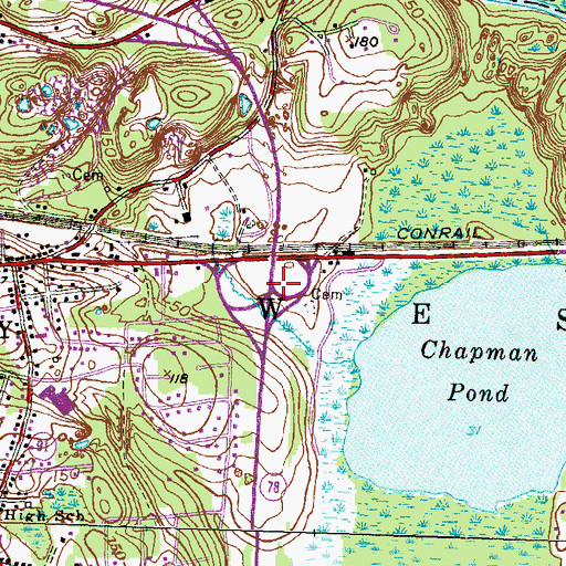 Topographic Map of Interchange 5, RI