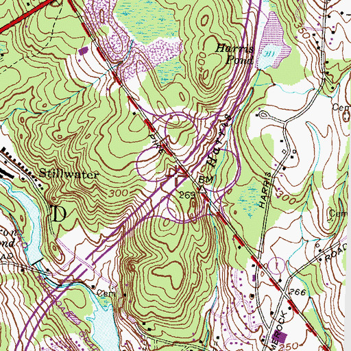 Topographic Map of Interchange 8A, RI