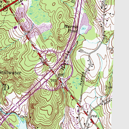 Topographic Map of Interchange 8B, RI