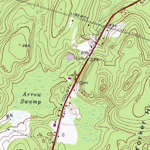 Topographic Map of Oak Harbor Village Shopping Center, RI