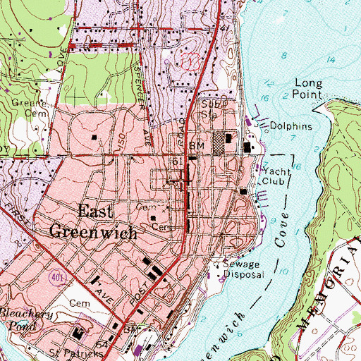 Topographic Map of The Kentish Guards Armory (historical), RI