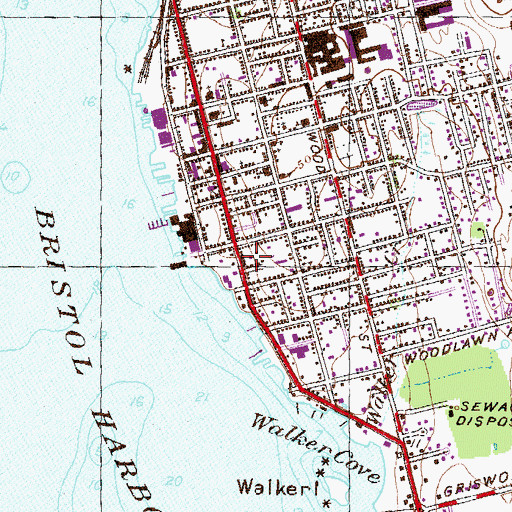 Topographic Map of Bristol Customs House (historical), RI