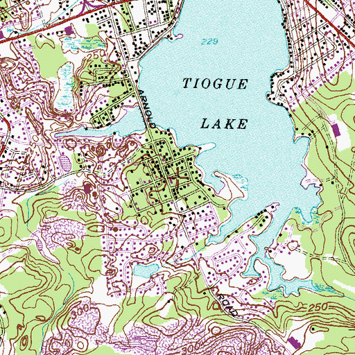 Topographic Map of Central Coventry Fire District Station 4, RI