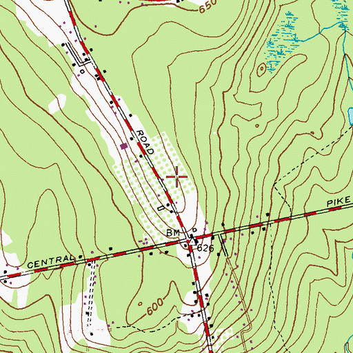 Topographic Map of Chopmist Hill Fire Department, RI