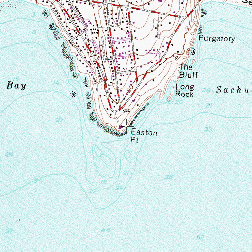 Topographic Map of Clambake Club of Newport, RI
