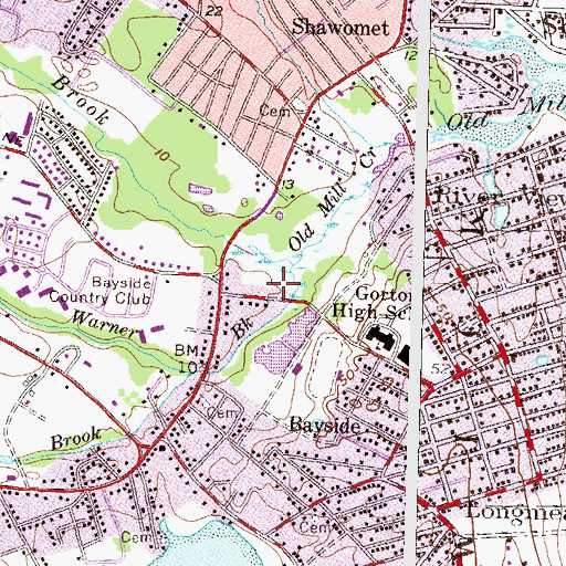 Topographic Map of Draper Avenue Center, RI