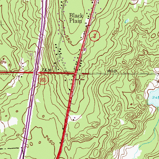 Topographic Map of Exeter Fire Department 2 Station 2, RI