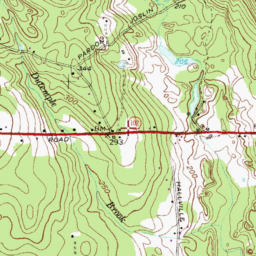 Topographic Map of Exeter Patrol Barracks, RI