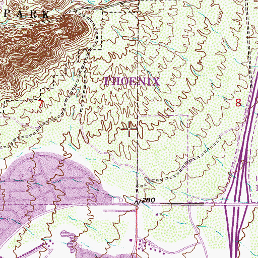 Topographic Map of Cambridge Heights, AZ