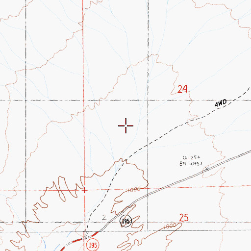 Topographic Map of Pinkham Wash, CA