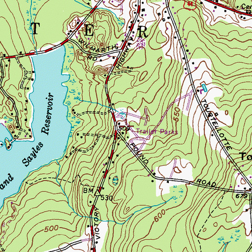 Topographic Map of Glocester Police Dept, RI