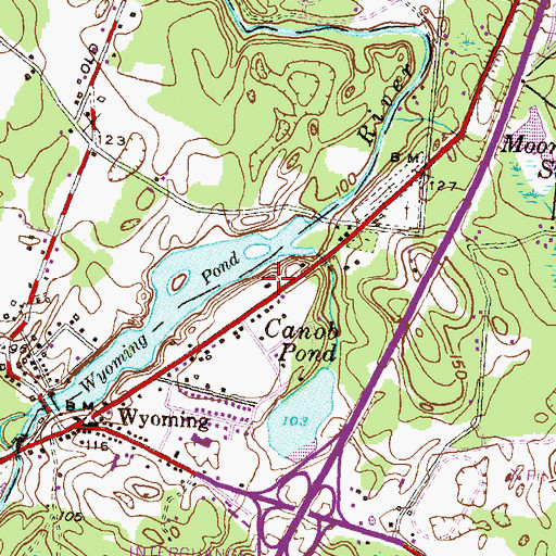 Topographic Map of Rhode Island State Patrol, RI